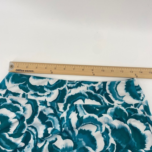 Tommy Bahama Racquet & Paddle Teal Floral Skort Tennis Golf Skirt Womens Medium - Picture 4 of 8